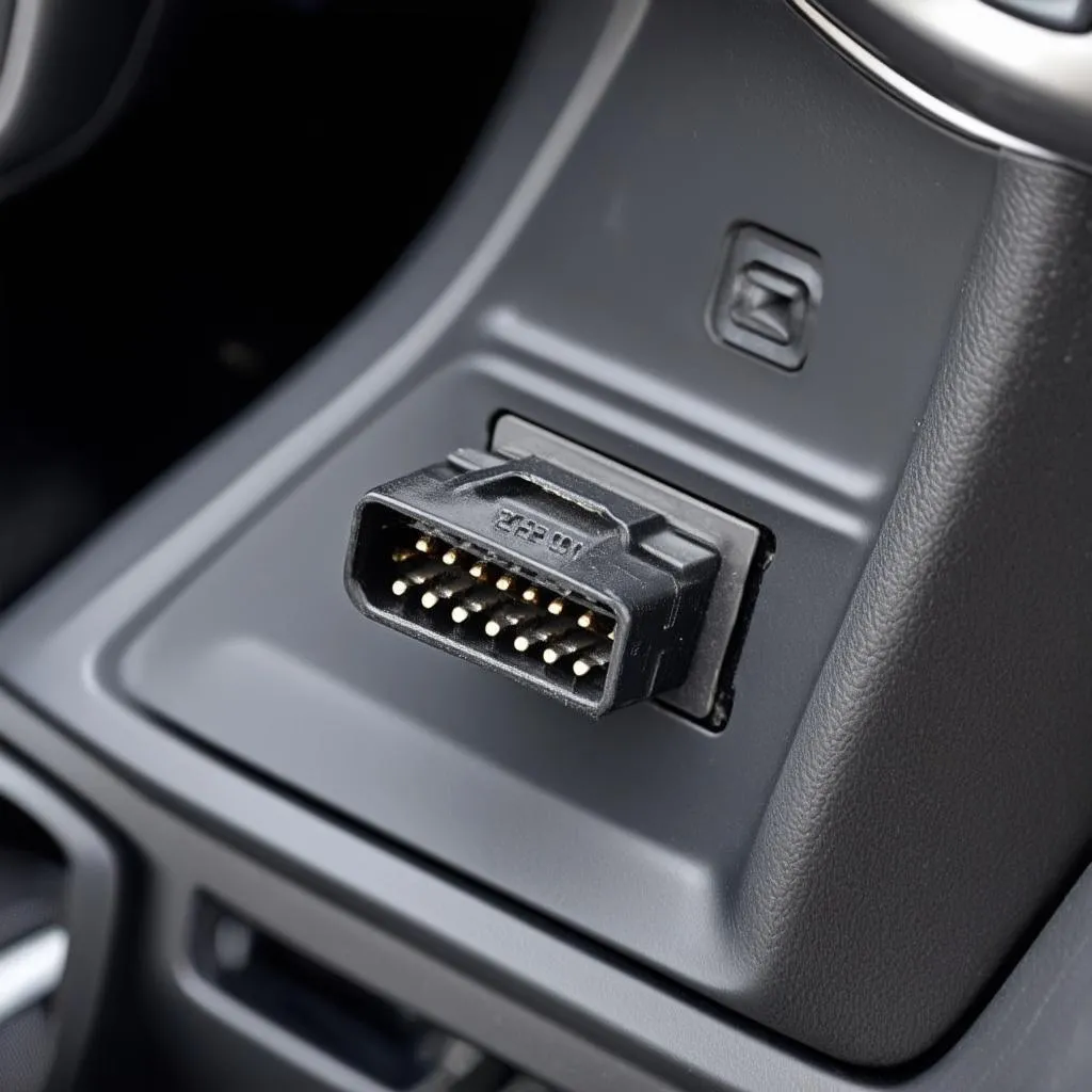 OBD connector location in a car