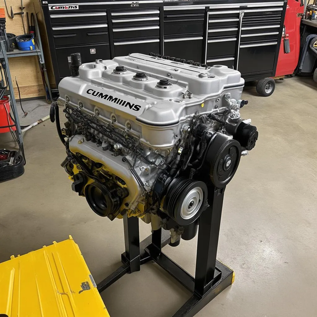 Cummins 6.7 Engine on an Engine Stand