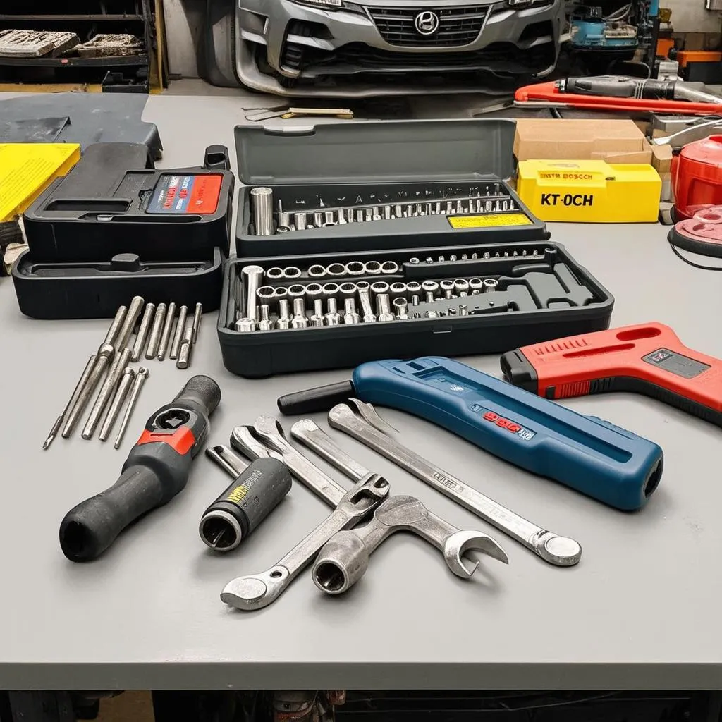 Car repair tools and equipment