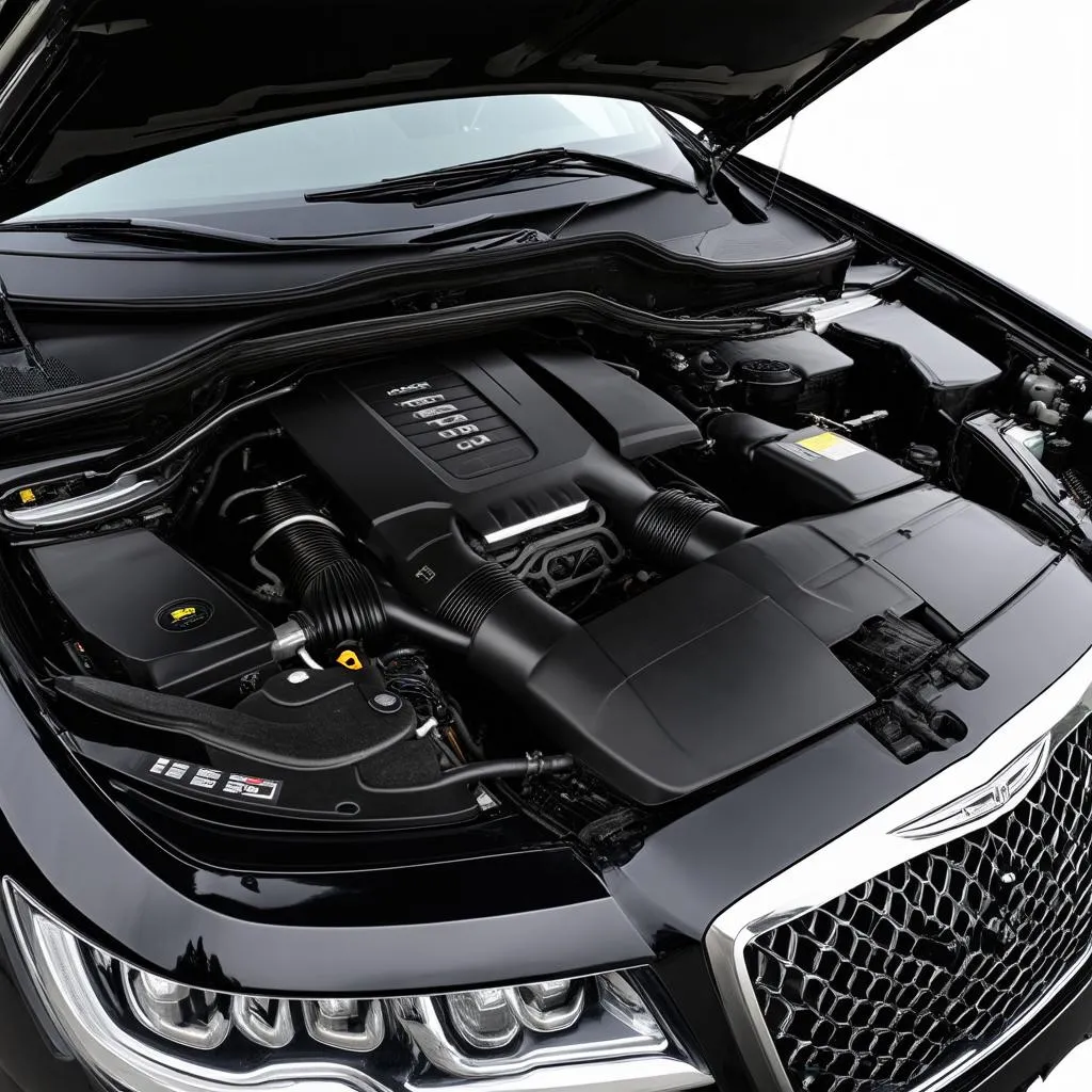 Compartiment moteur d'une Chrysler 300C