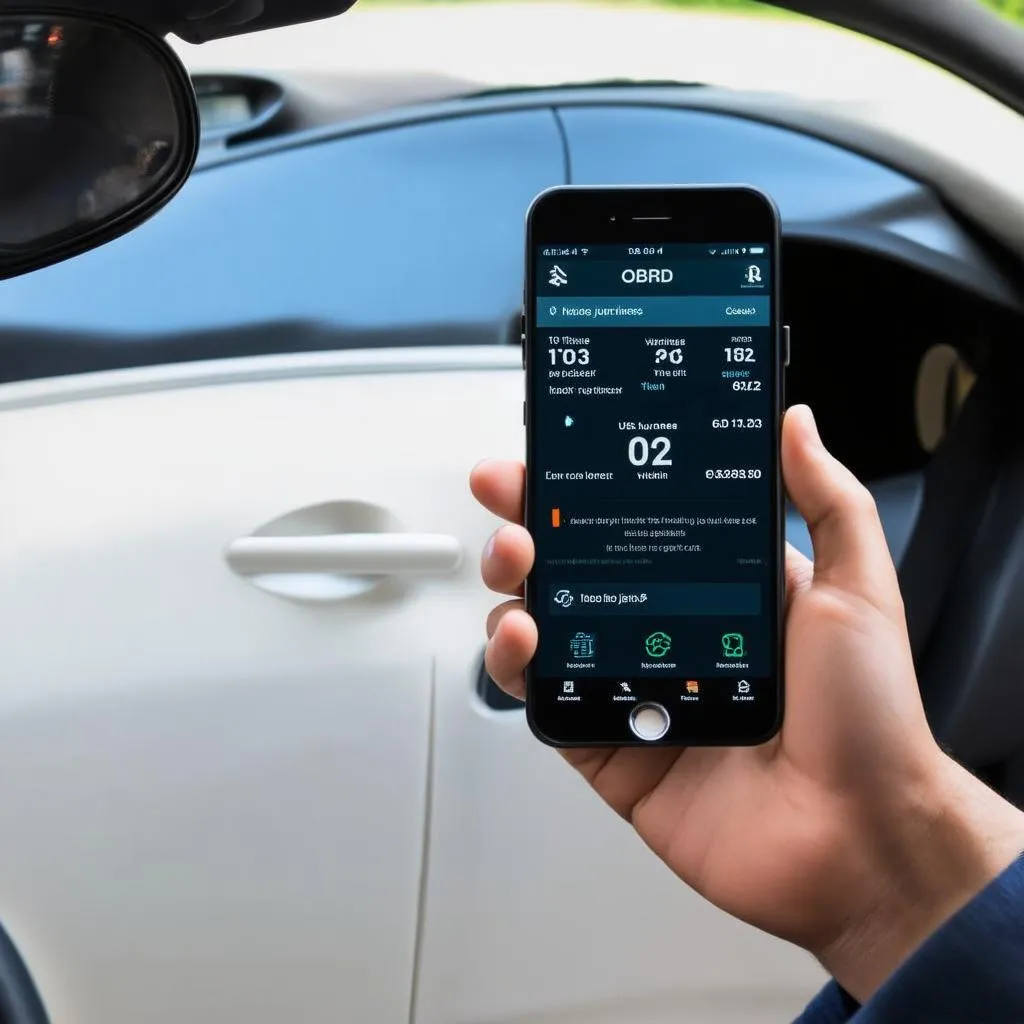 Smartphone with OBD app