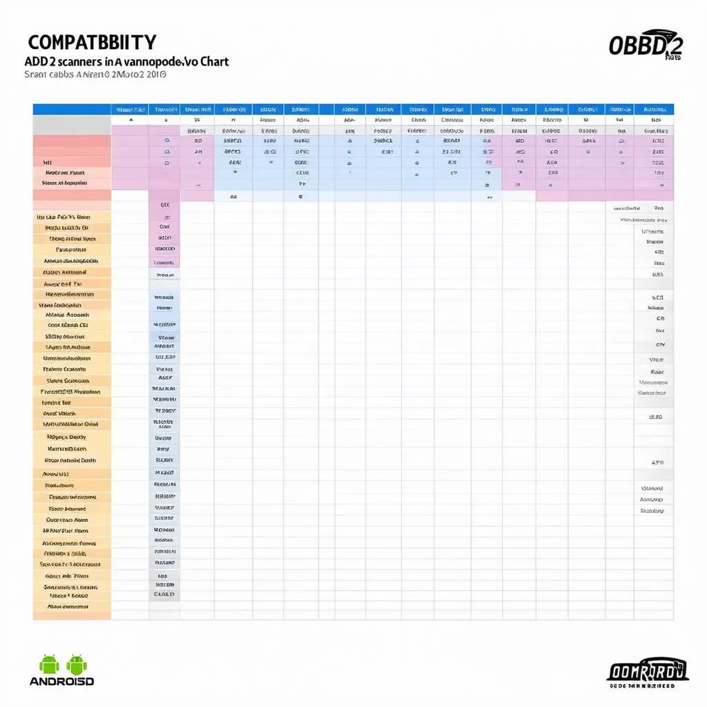 Tableau de compatibilité OBD2 Android