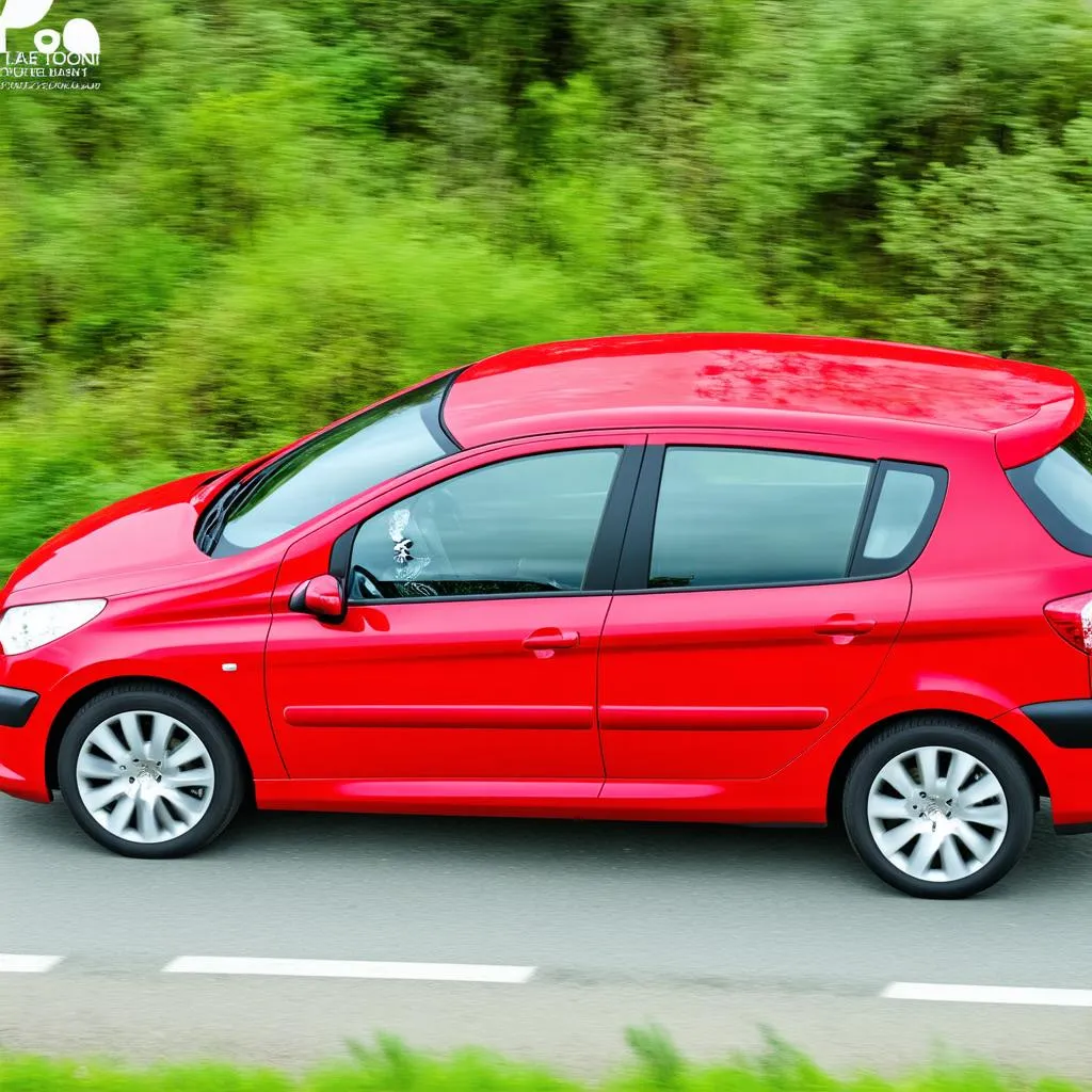 Peugeot 307 on the road