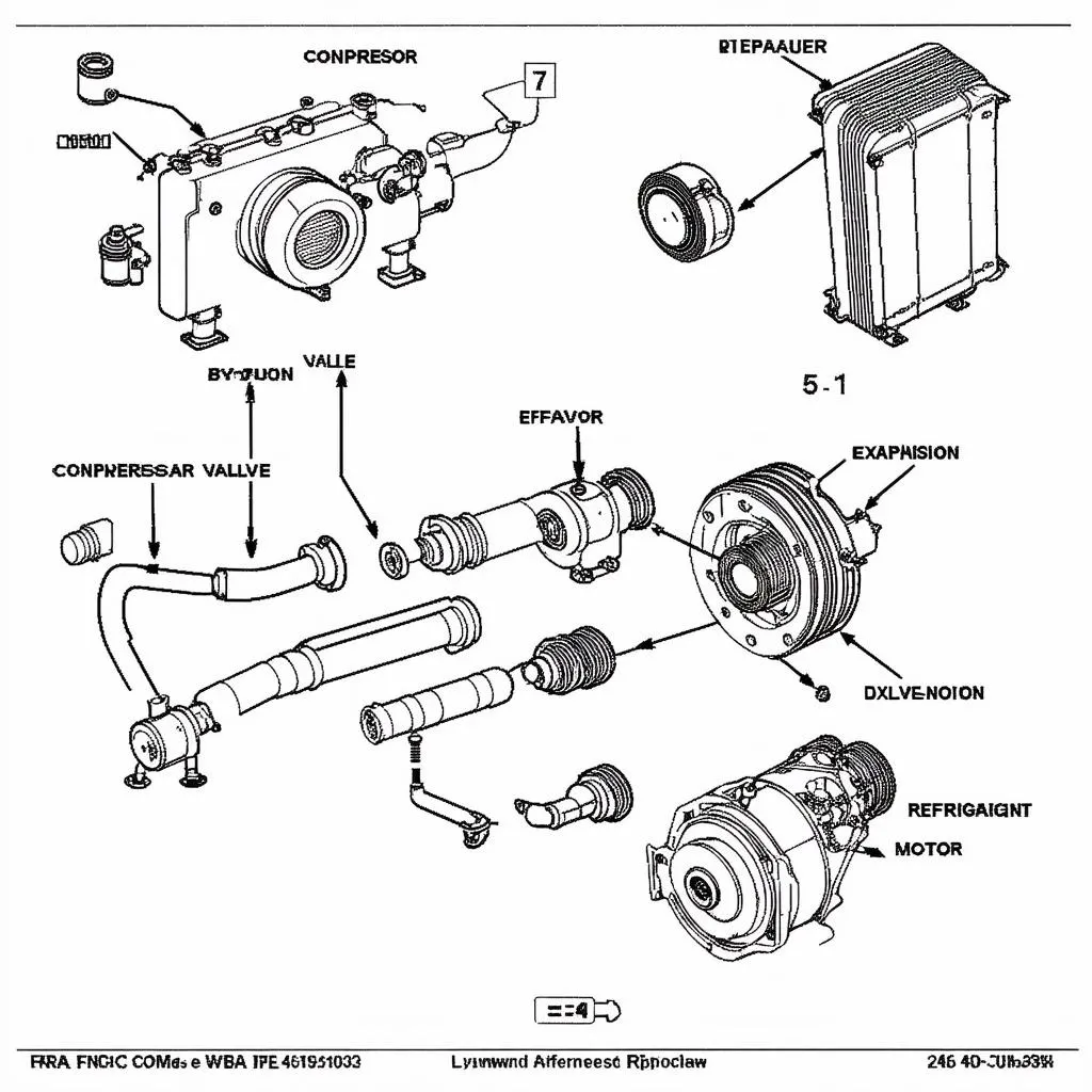 Schéma du système de climatisation automobile