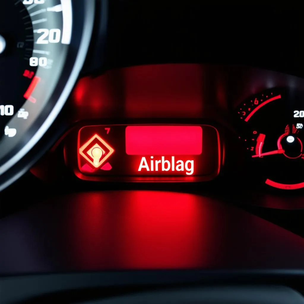 voyant d'avertissement airbag