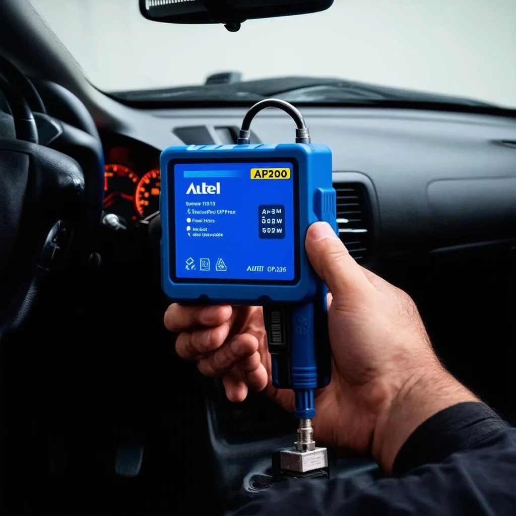 Autel AP200 connected to car