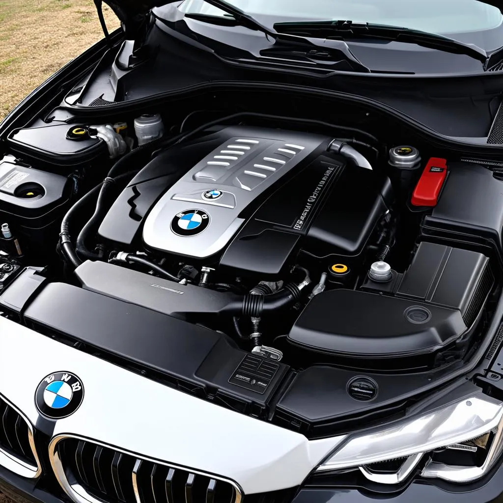 BMW 318i engine bay