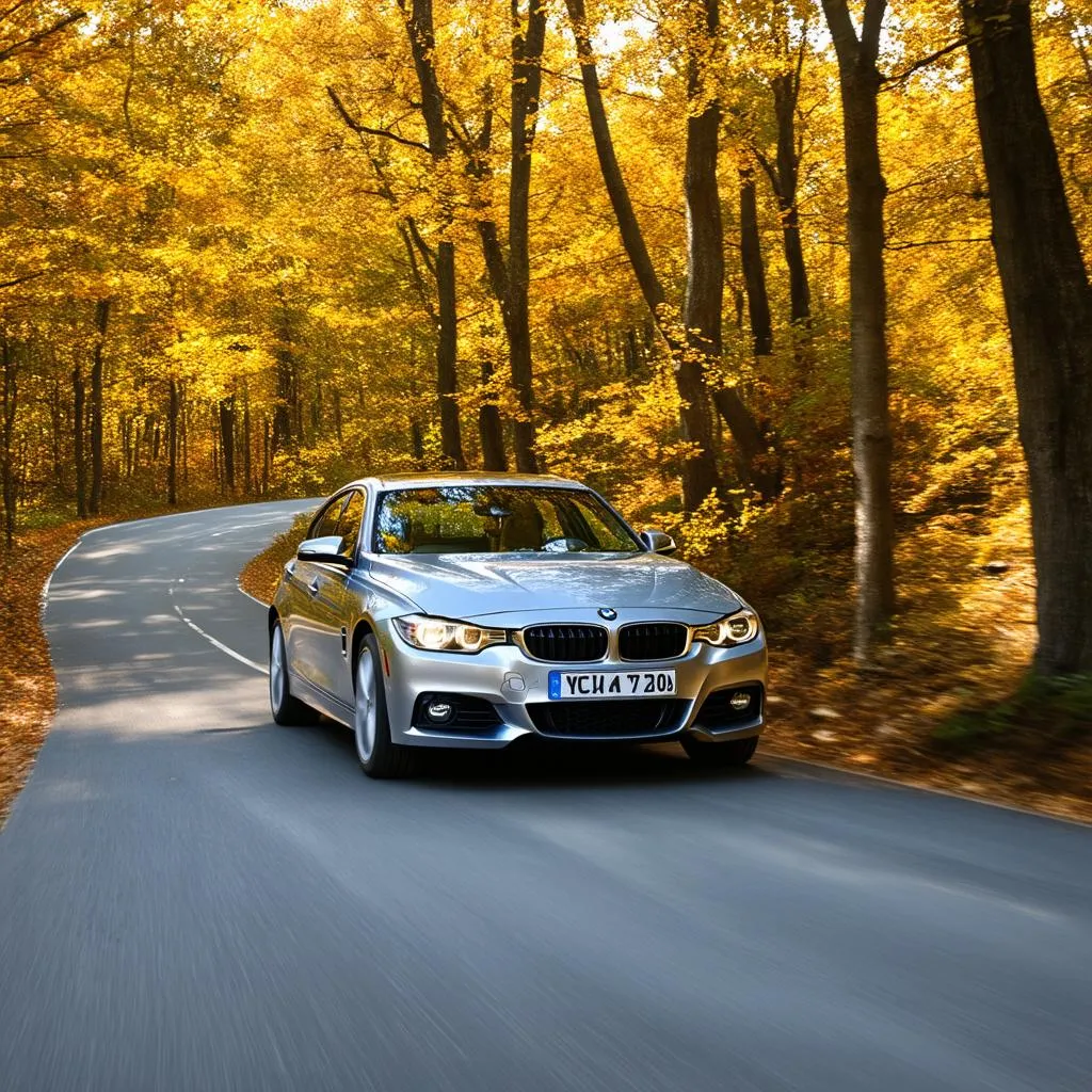 BMW 328xi on the road