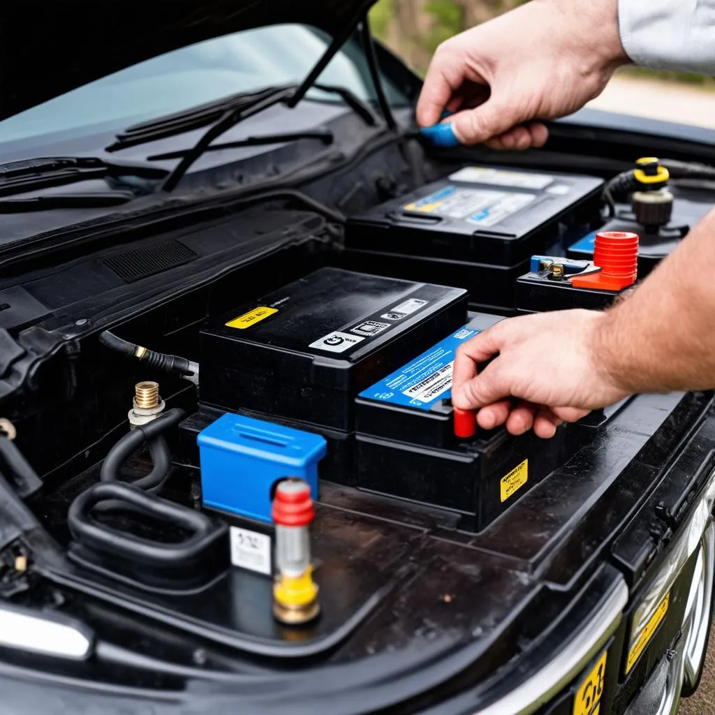 Remplacement de la batterie d'une BMW E90