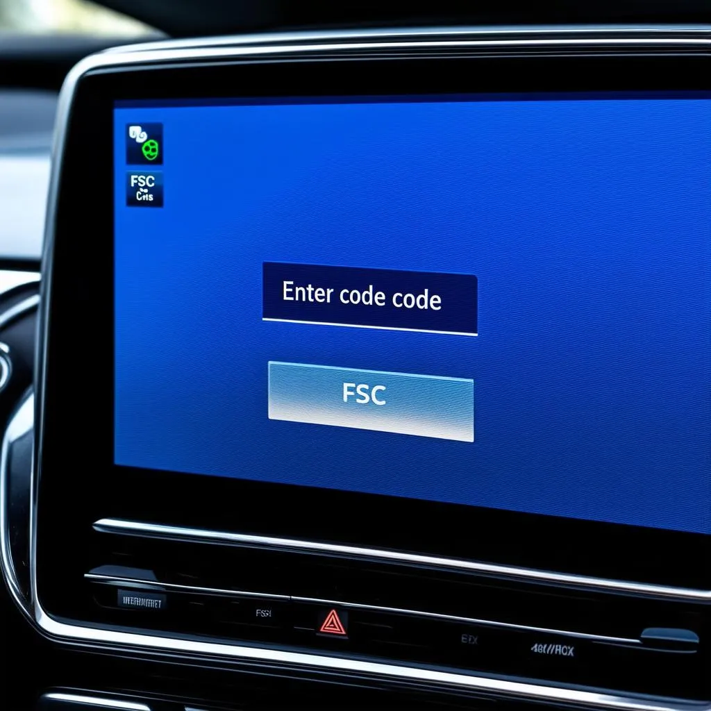 BMW FSC Code Screen