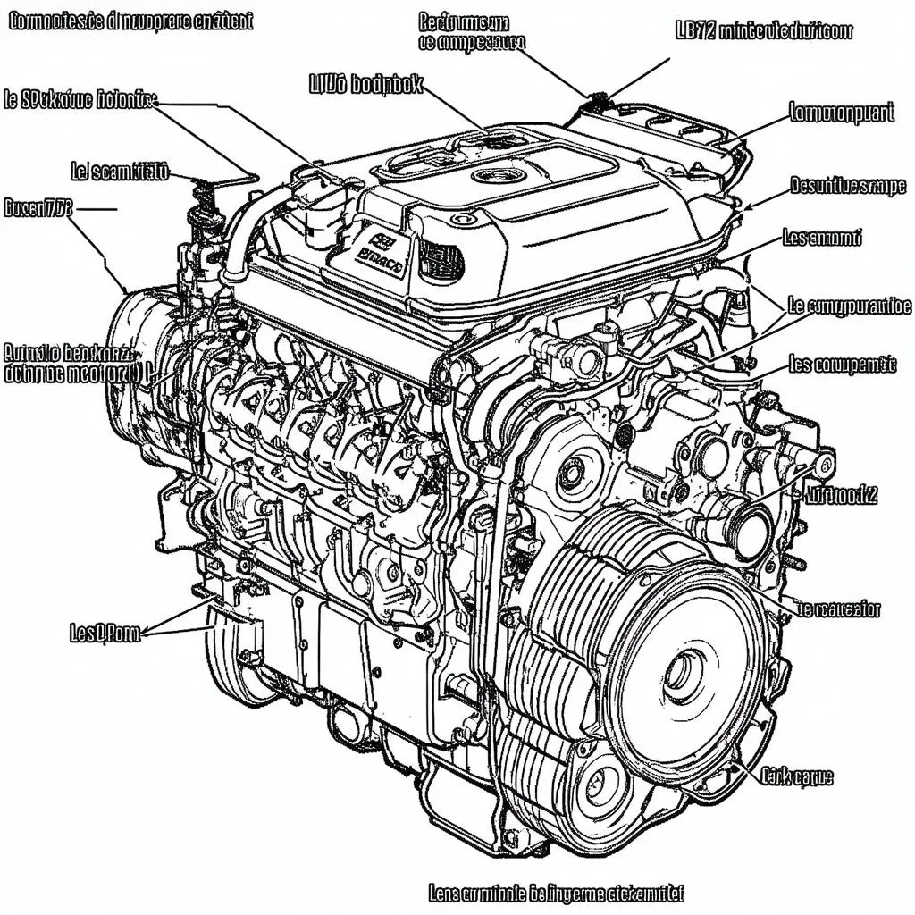 Schéma du moteur Bobcat 773