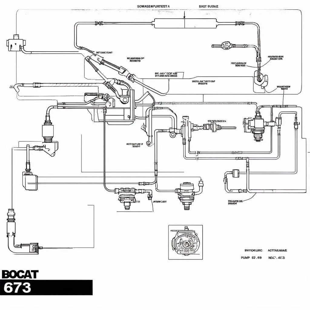 Schéma du système hydraulique Bobcat 873