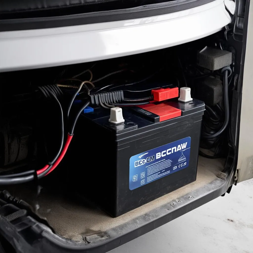 Batterie de voiture connectée au BCM