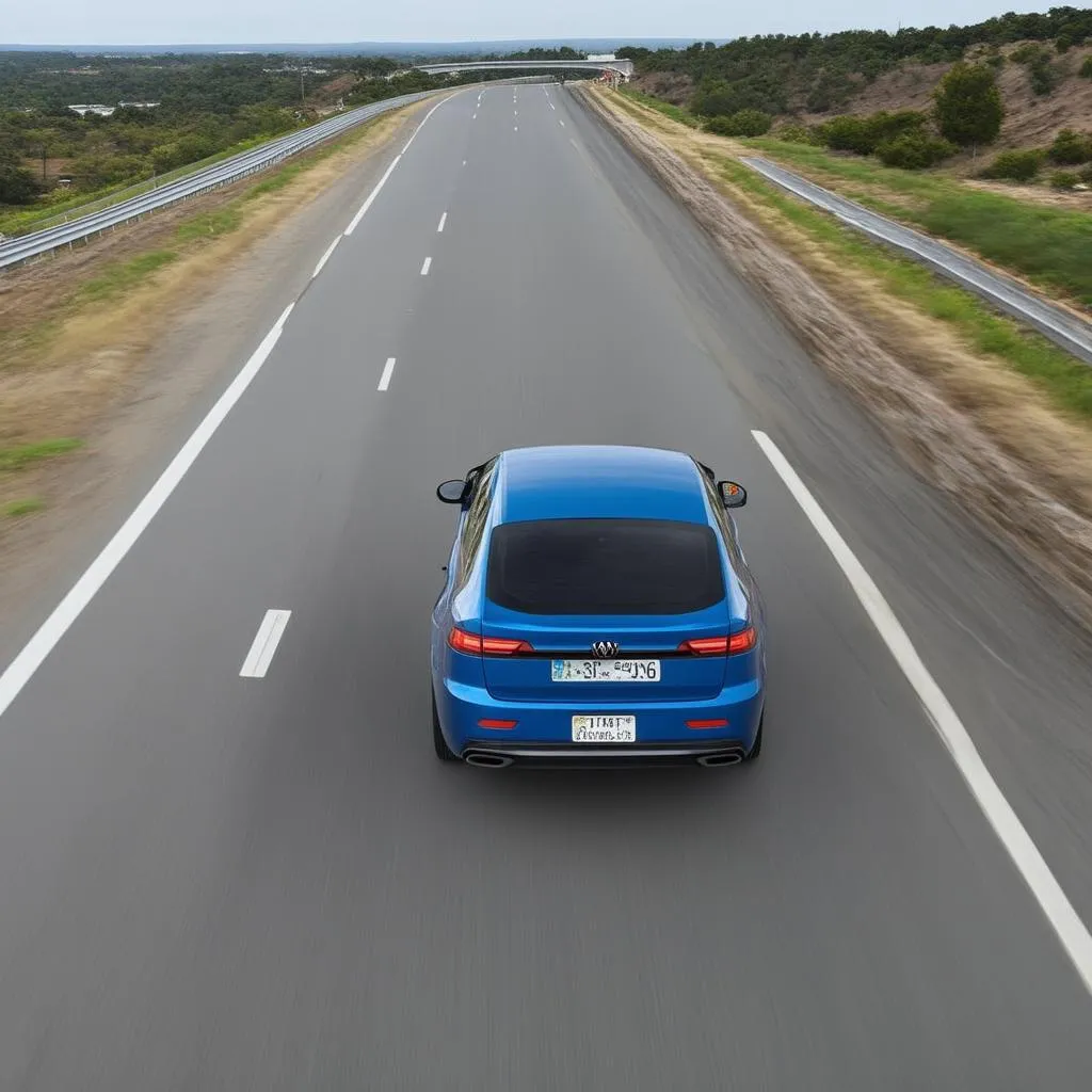 Conduite en voiture sur la route