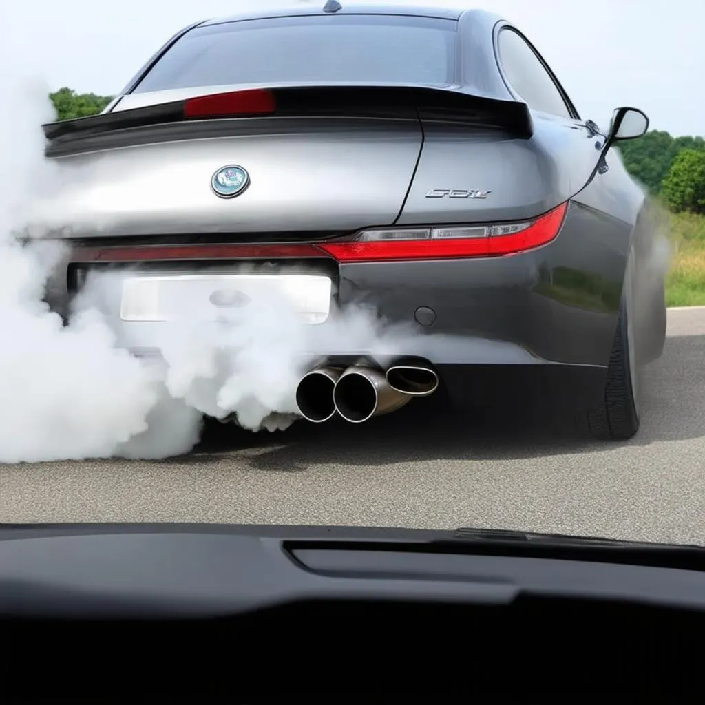  Fumées d'échappement de voiture 