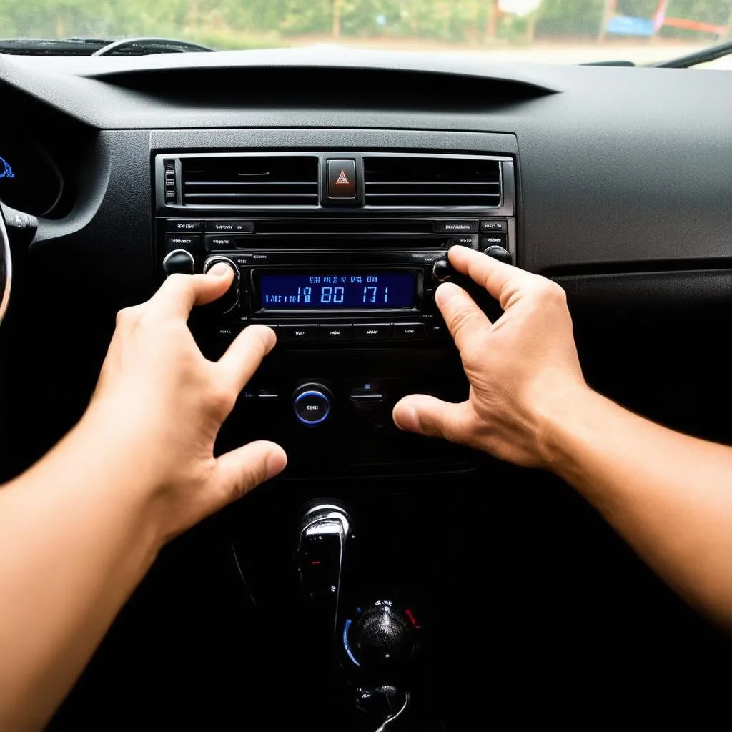 Car radio installation