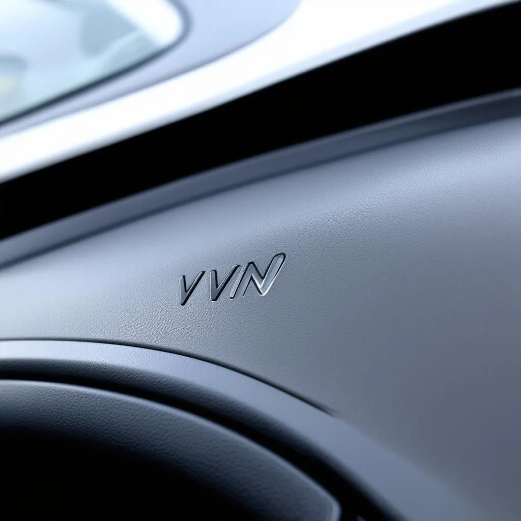 VIN Number on a Car Dashboard