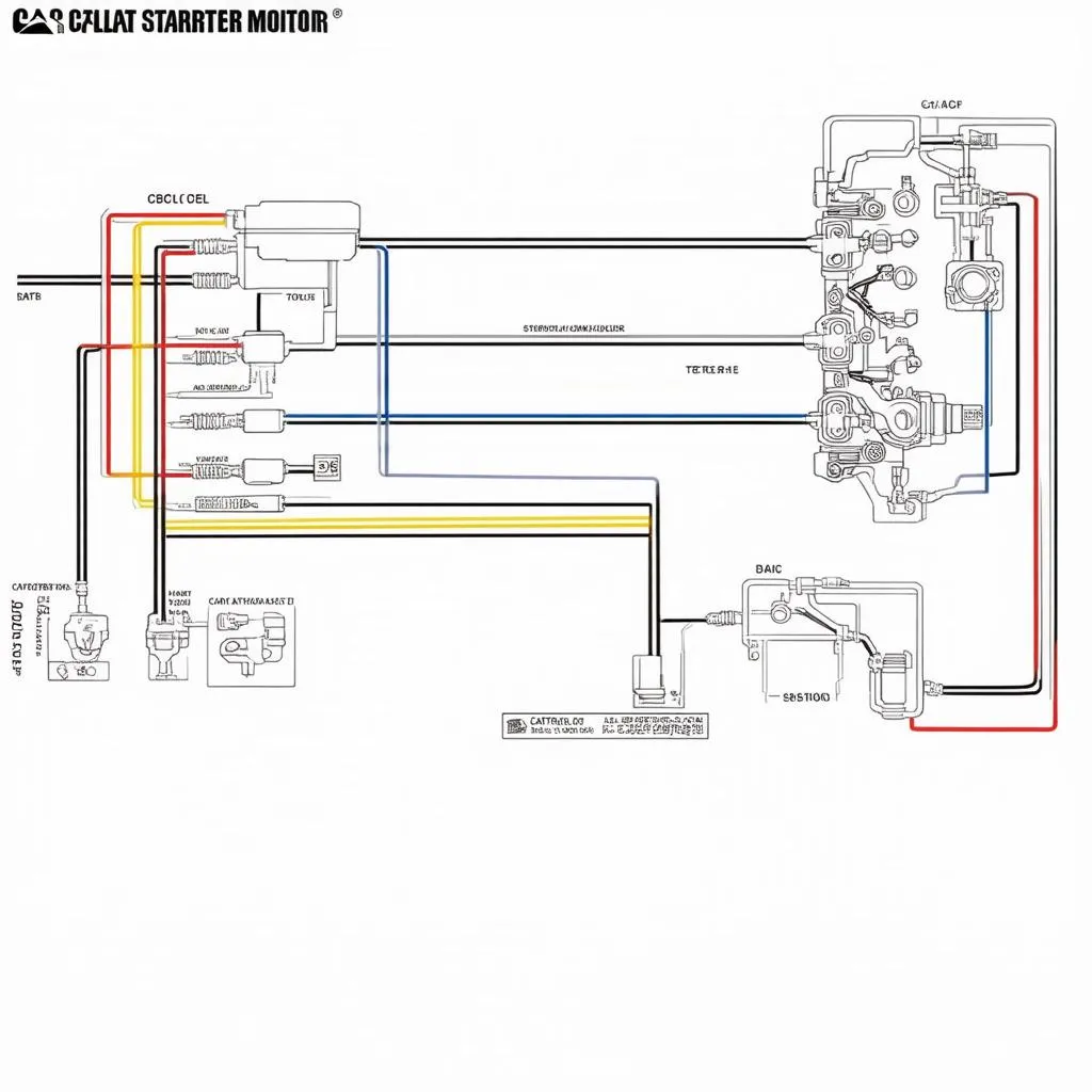 Diagramme de câblage du démarreur Caterpillar