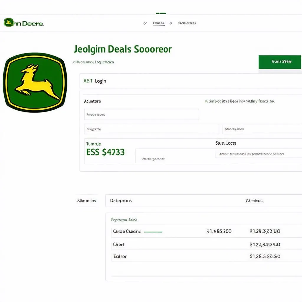 John Deere ESS Login Dashboard