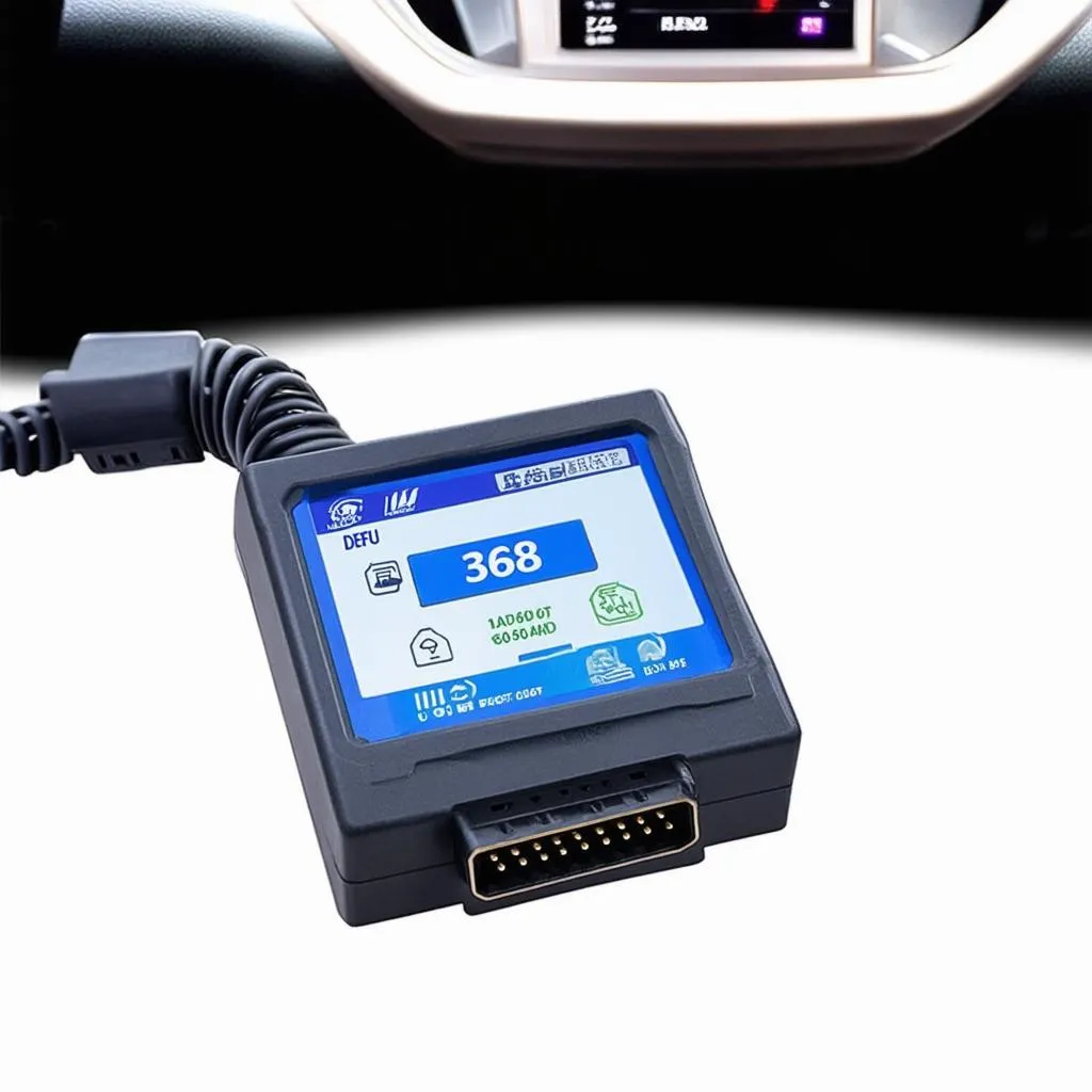 Diagnostic tool connected to a car