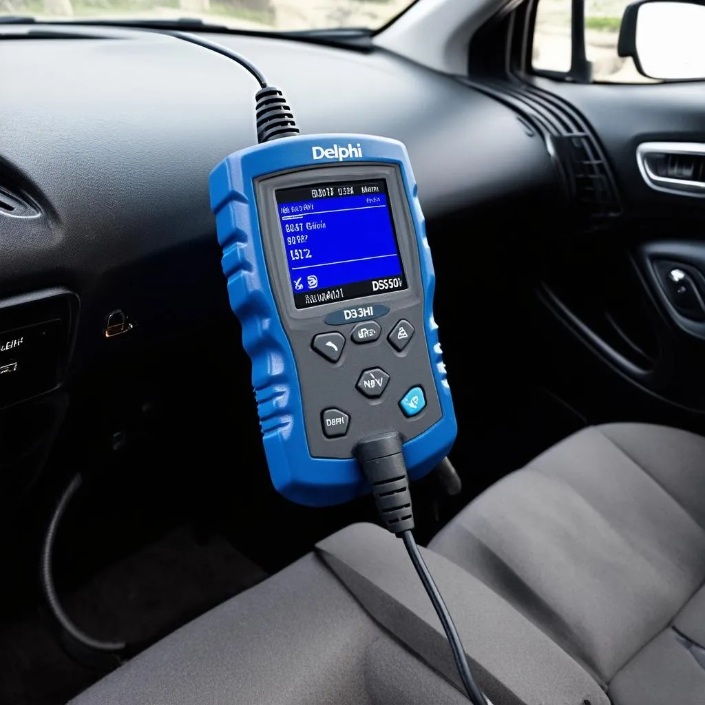 Delphi DS150E connected to car