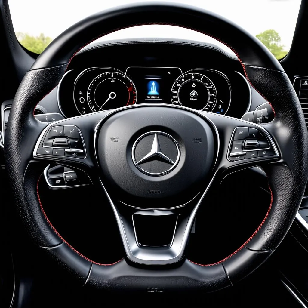 Mercedes steering wheel with Distronic Plus controls