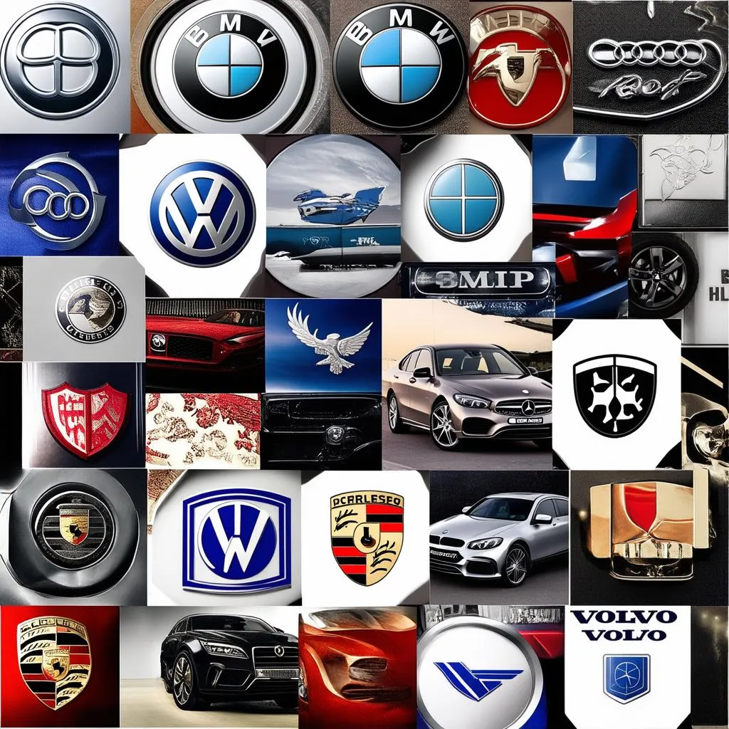 Logos of European car brands