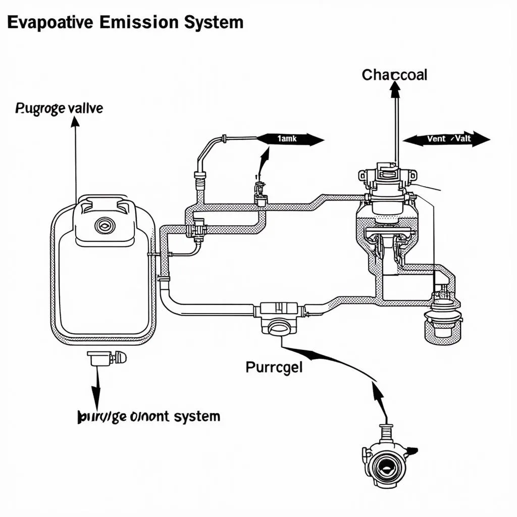 Diagramme du système d'émission par évaporation