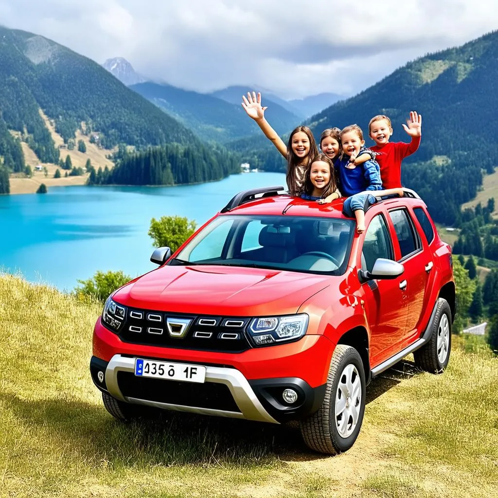 Famille heureuse Dacia Duster