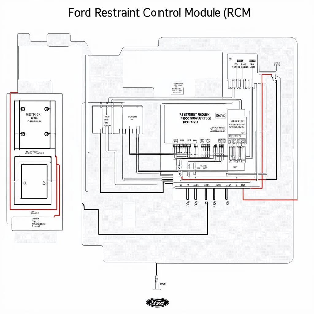 Diagramme du module de contrôle de retenue Ford