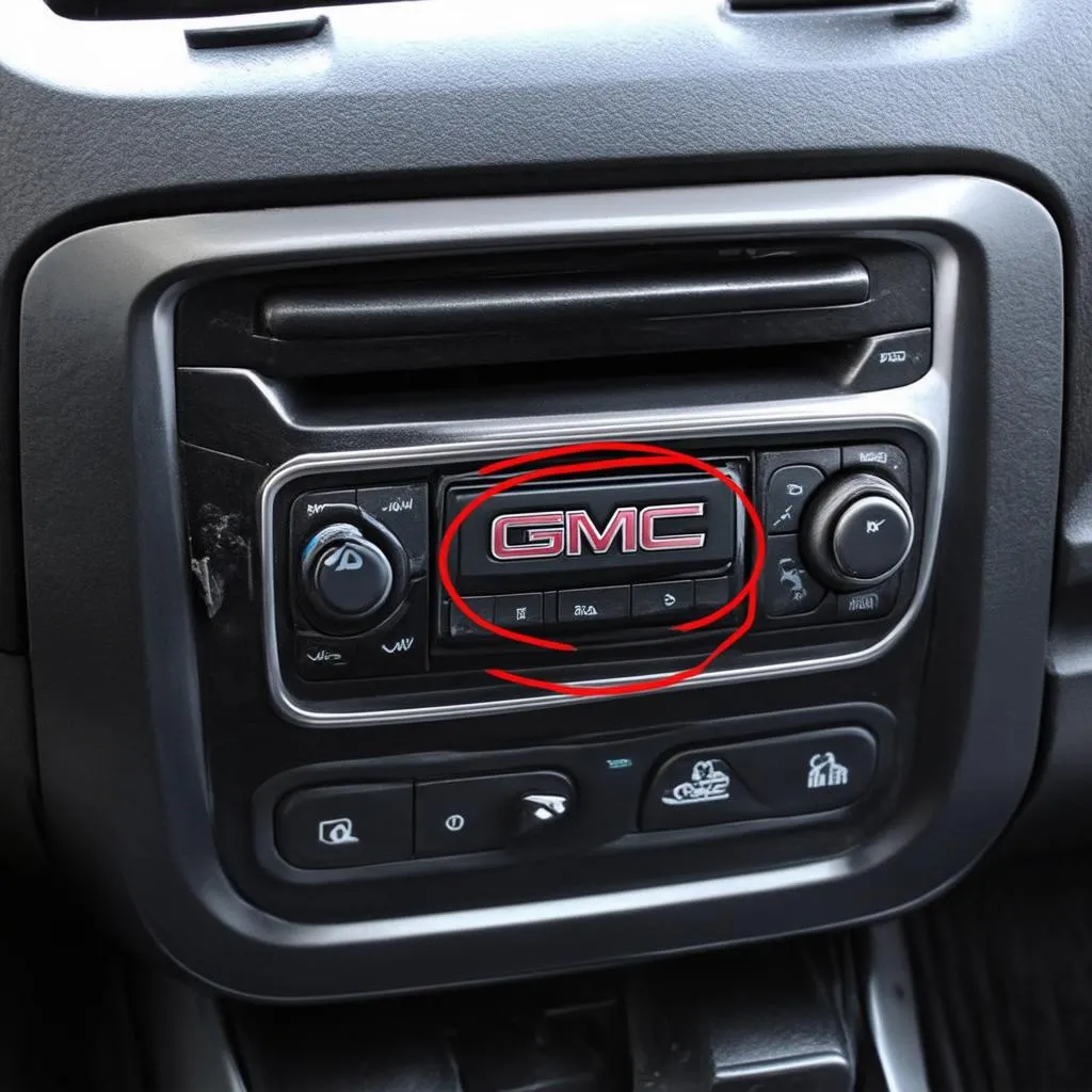 GMC radio reset button