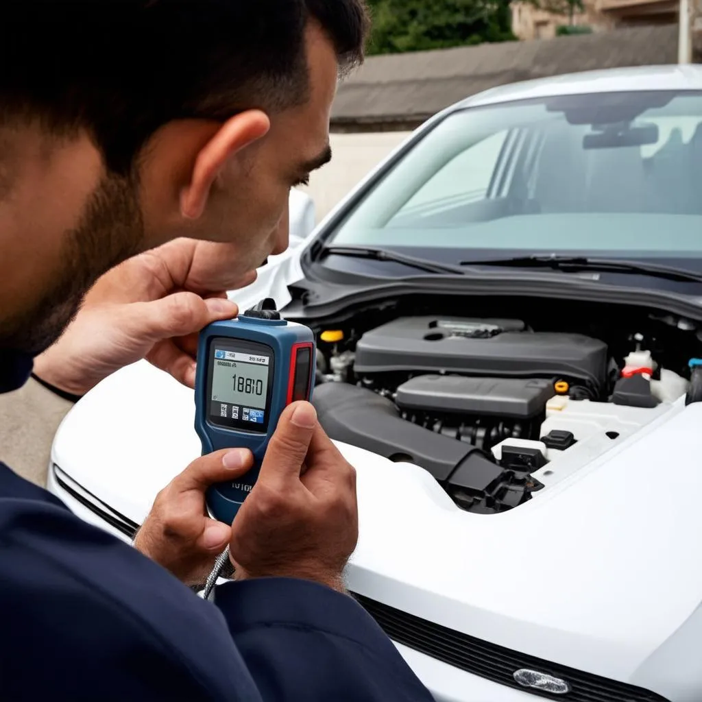 Scanner OBD branché sur une GTI