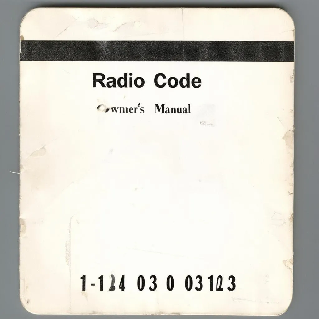 Honda CRV 2003 radio code card