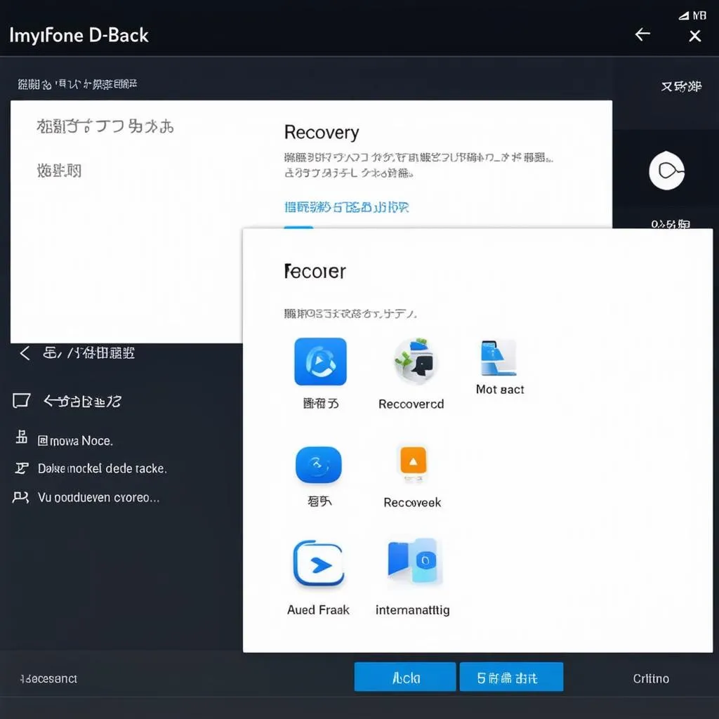 Interface du logiciel Imyfone D-Back