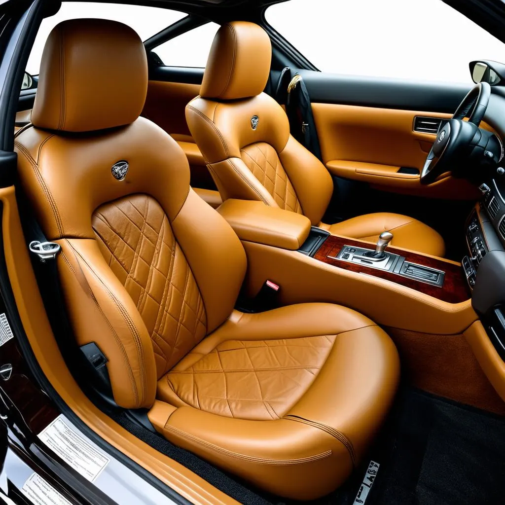 Luxurious Interior of a Jaguar XJR 2002