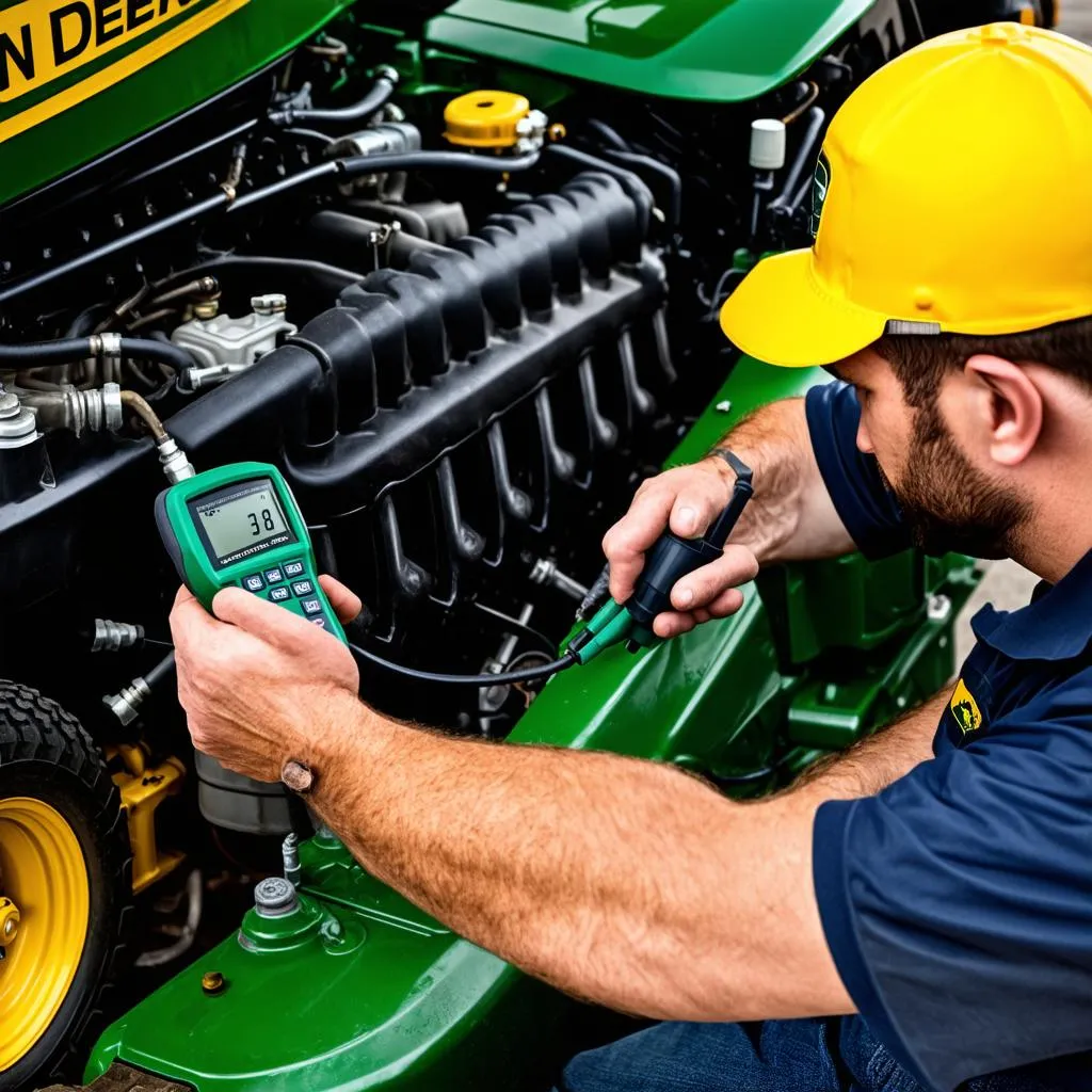 John Deere tractor engine