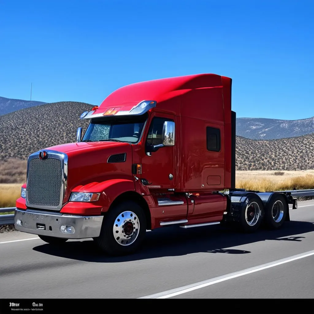 Kenworth T800 on the road