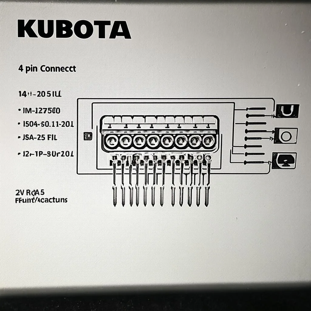 Schéma de connecteur Kubota 14 broches