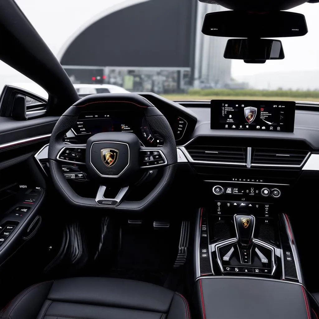 Lambo Urus dashboard close up