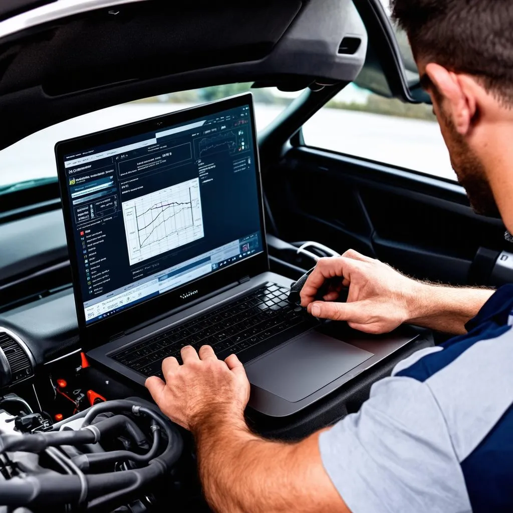 Diagnostic automobile sur ordinateur portable