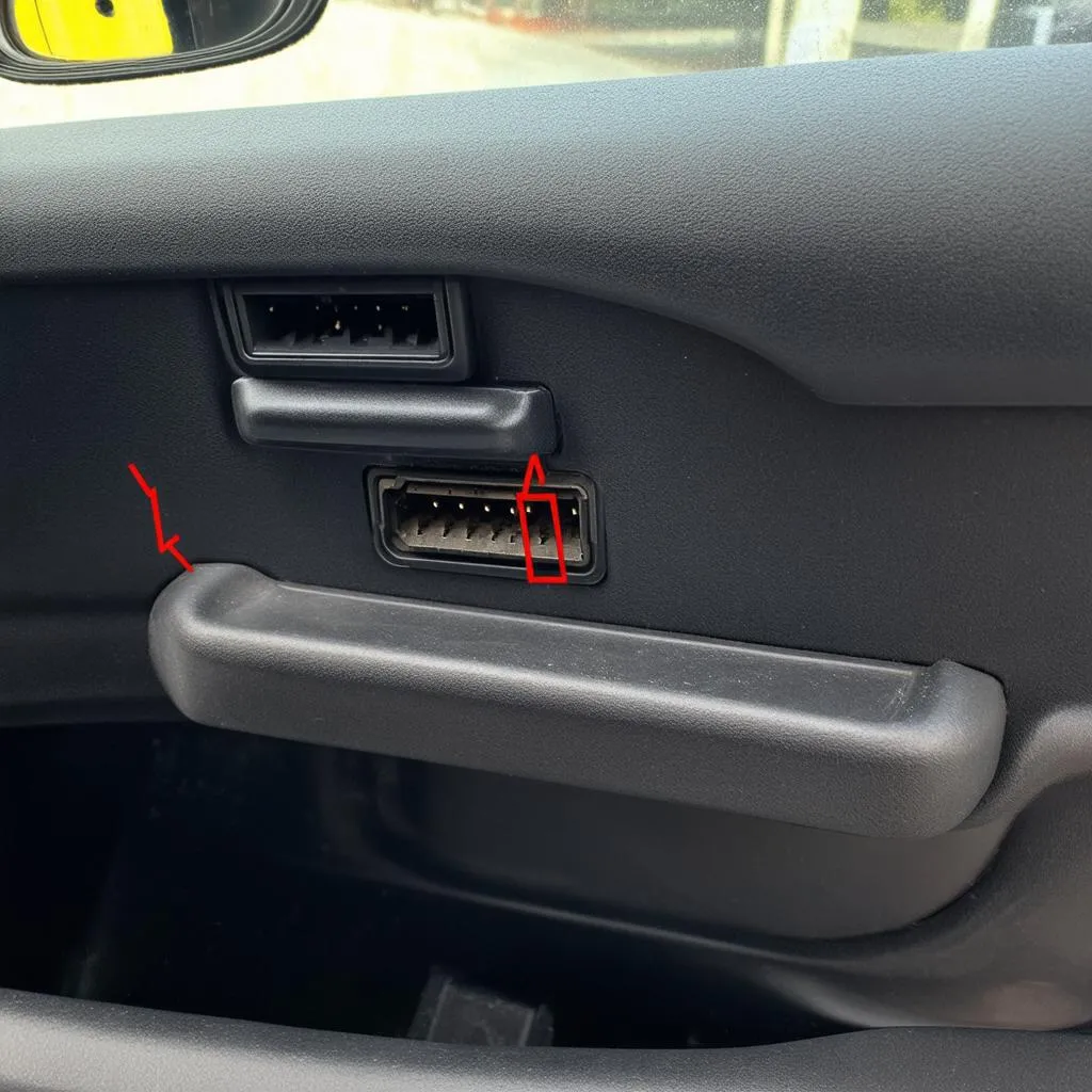 OBD port in a Mazda 323