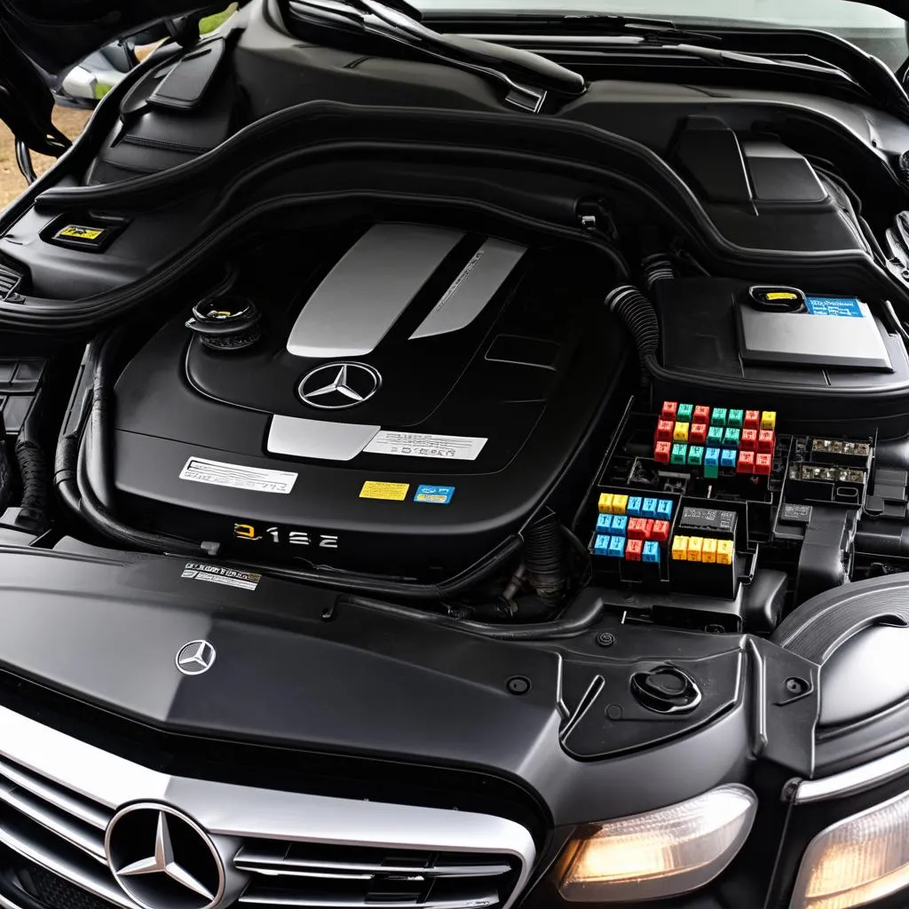 Compartiment moteur Mercedes C250 2013