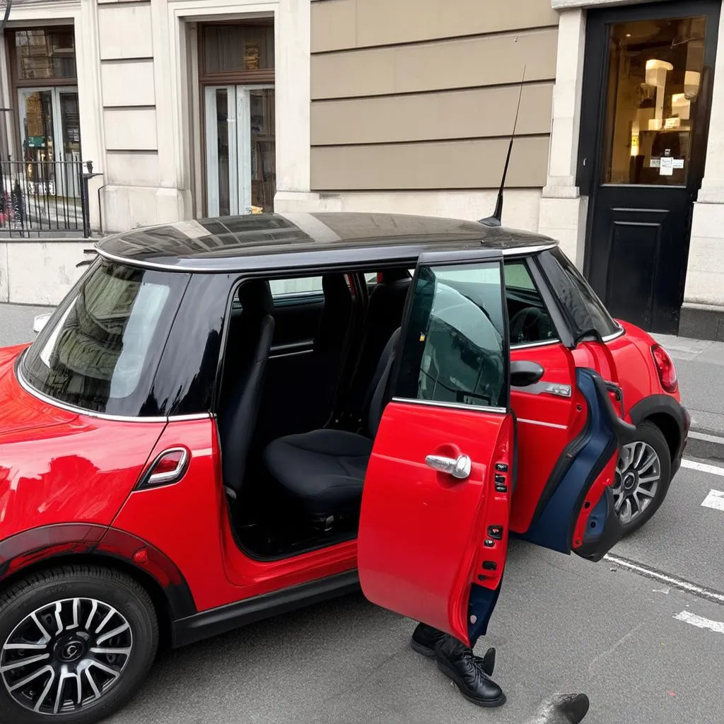 Clé coincée dans une Mini Cooper