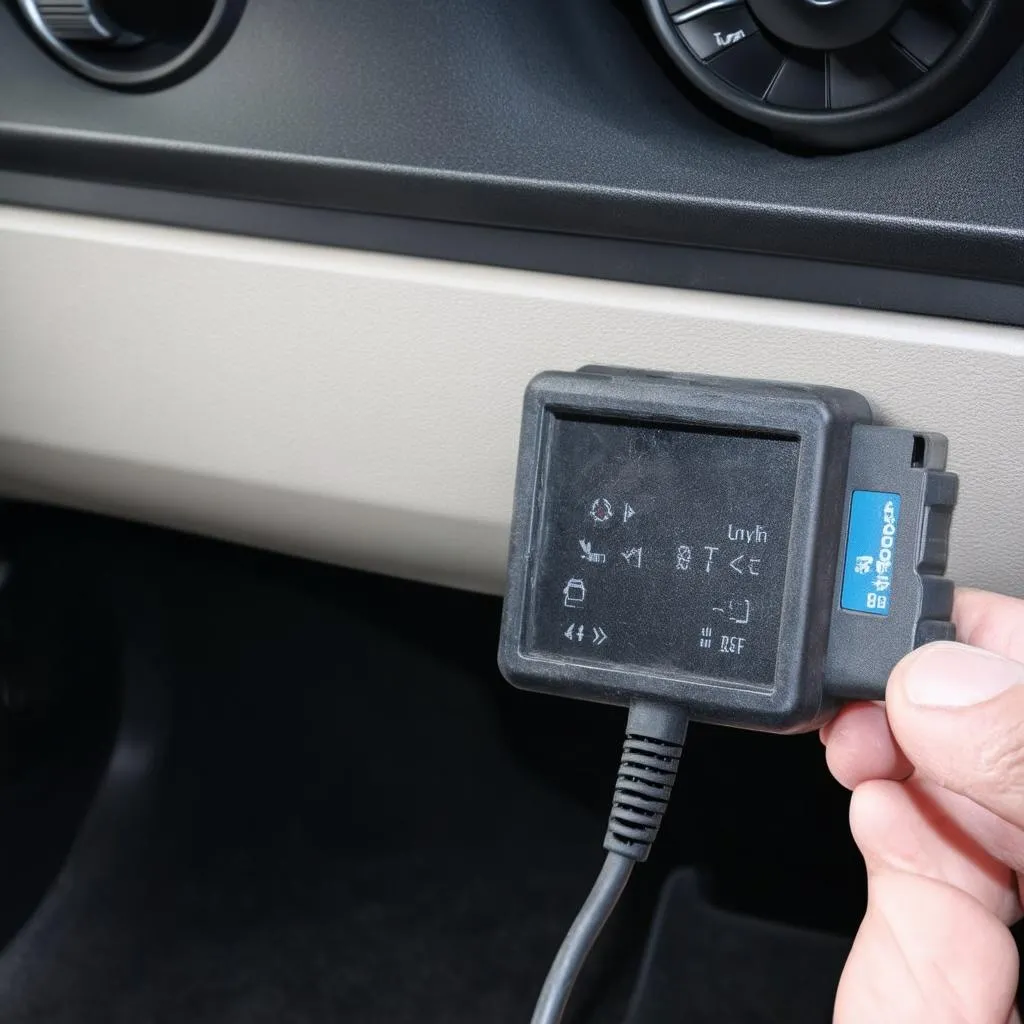 Scanner OBD connecté à une voiture