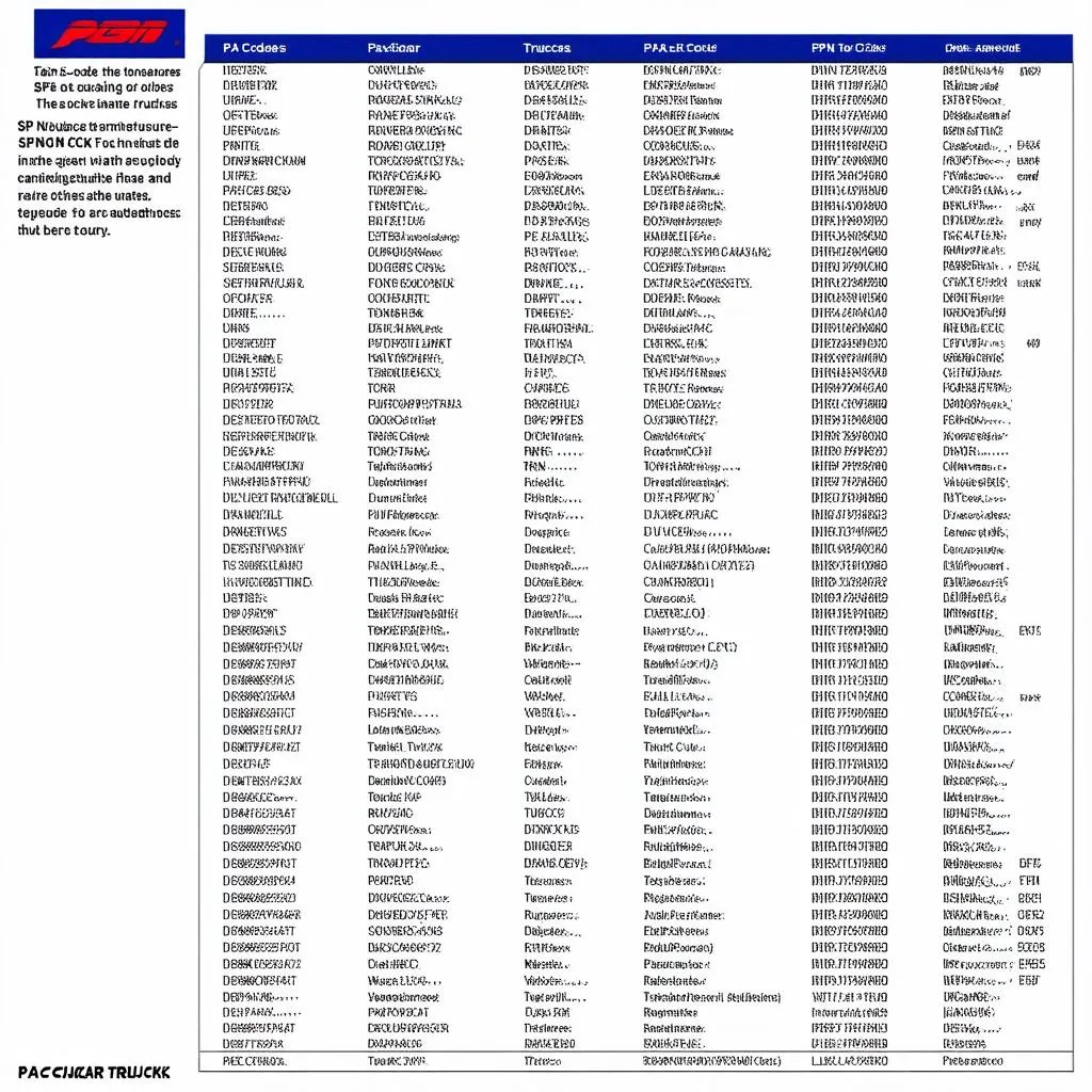 Liste de codes d'erreur SPN Paccar