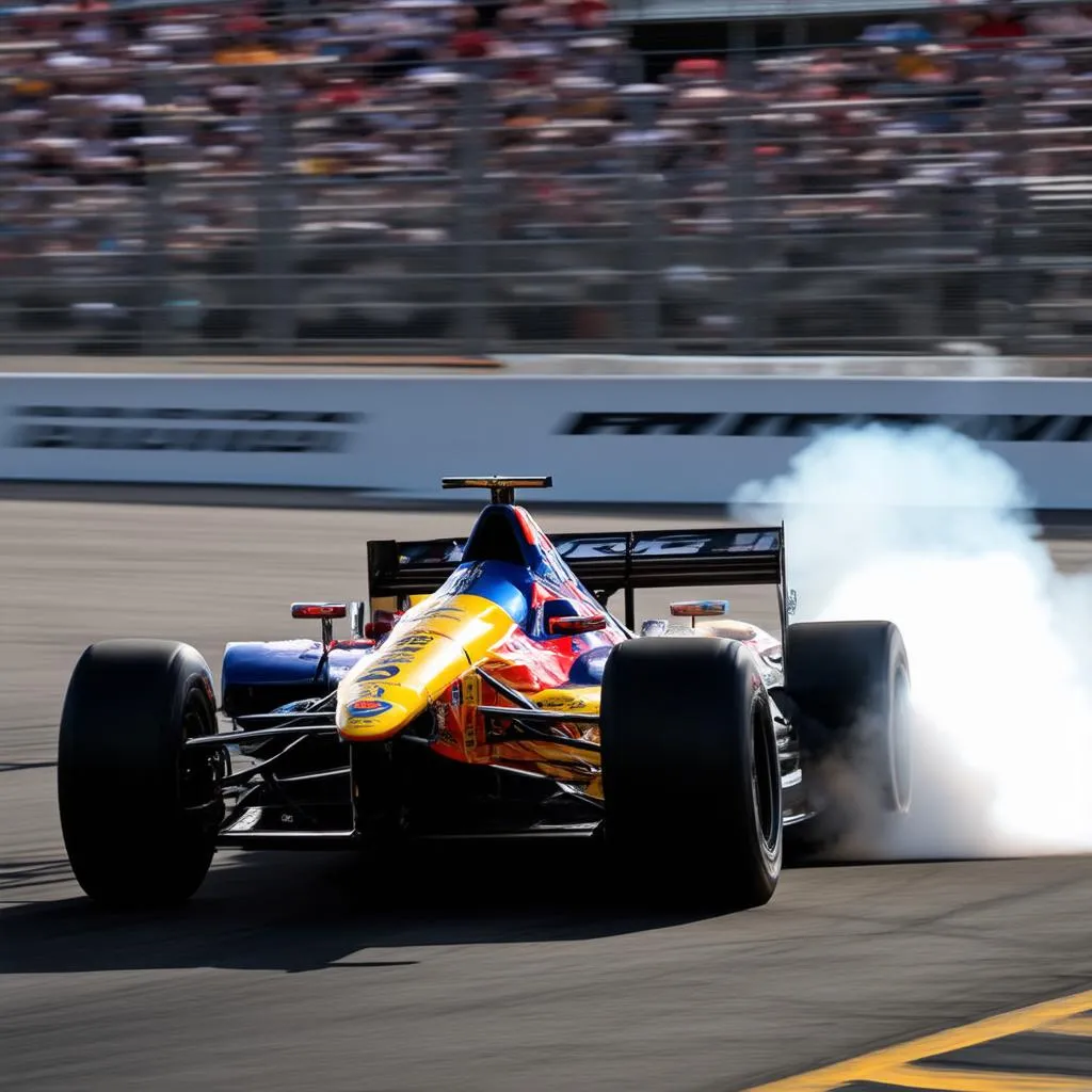 Voiture de course sur circuit