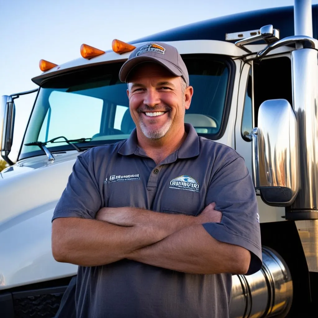 Truck Driver Smiling