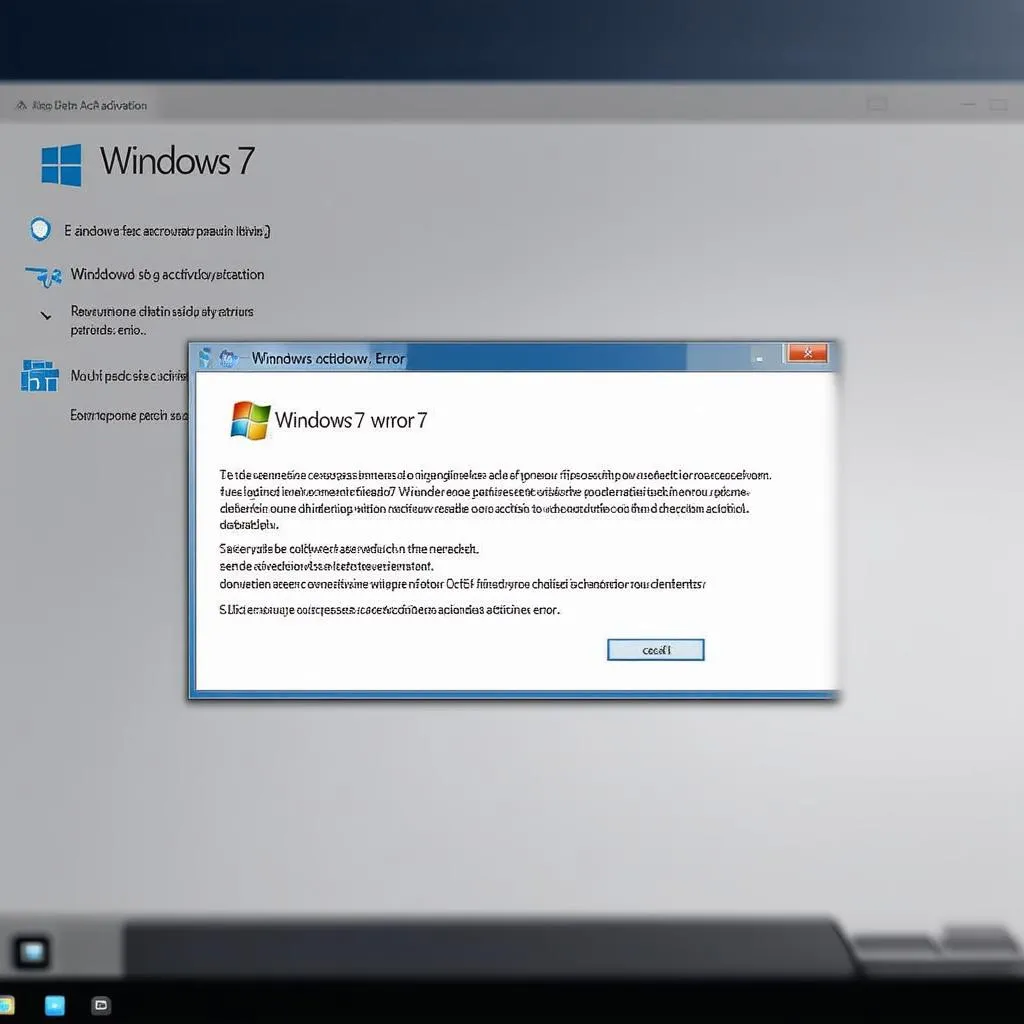 Erreur d'activation de Windows 7