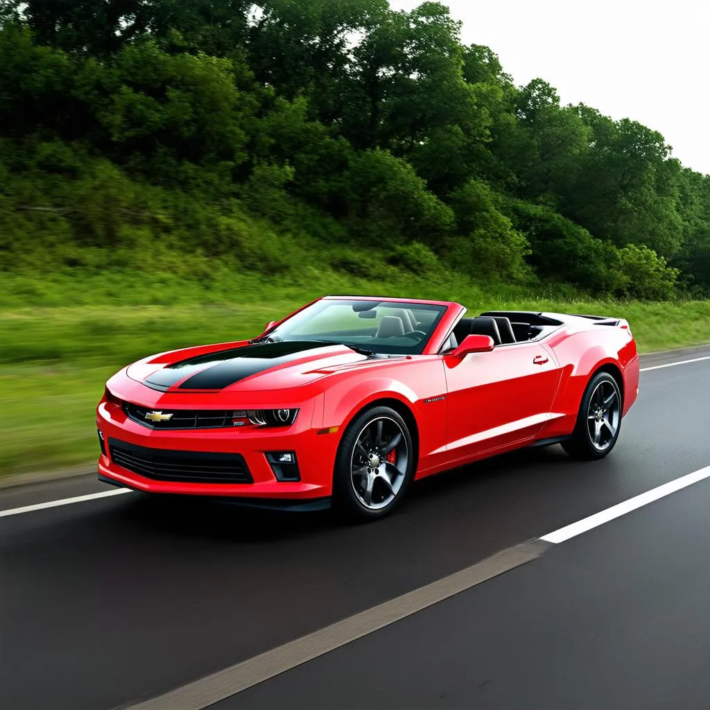 Camaro SS on the road