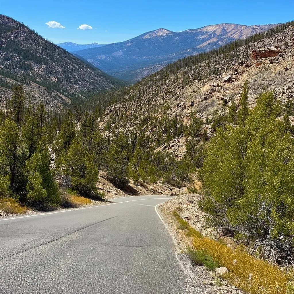 Route de montagne dans le Colorado